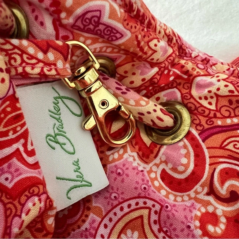 Vera Bradley Orange Sherbet String Backpack - Picture 7 of 8